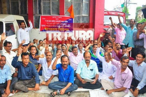 Tripura Post Office employees begin strike for uncertain period of time demanding 7th Pay Commission 